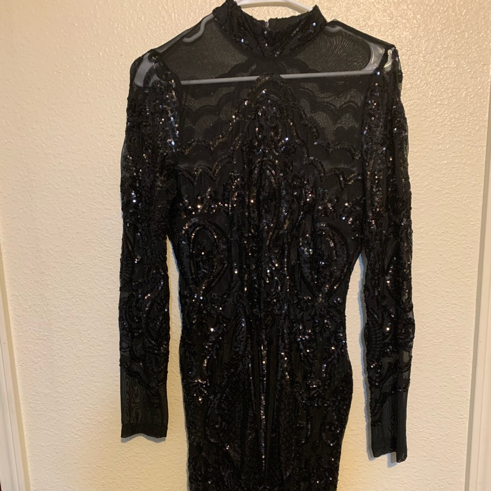 Black sequin dress